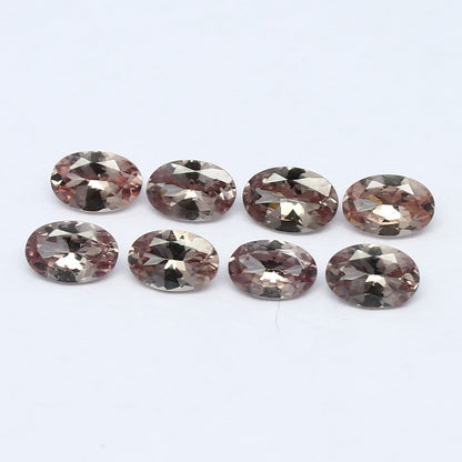 Natural Rare Malaya/Malaia Garnet Lot 4.25 Carat 6x4 MM Oval Shape Faceted Gemstone 8 Pieces Lot