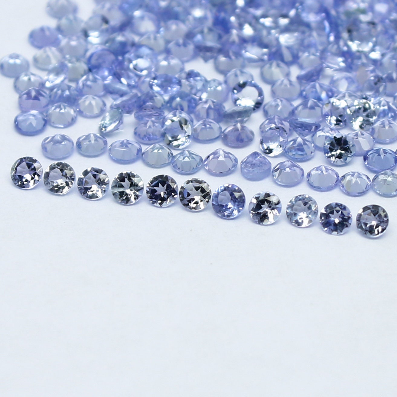 Natural Tanzanite Lot 2.25x2.25 MM Round Shape Faceted Gemstone lot Tanzanite gemstone for eternity rings melee for gemstone projects