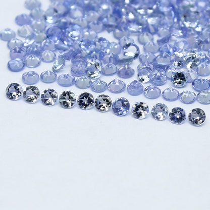 Natural Tanzanite Lot 2.25x2.25 MM Round Shape Faceted Gemstone lot Tanzanite gemstone for eternity rings melee for gemstone projects