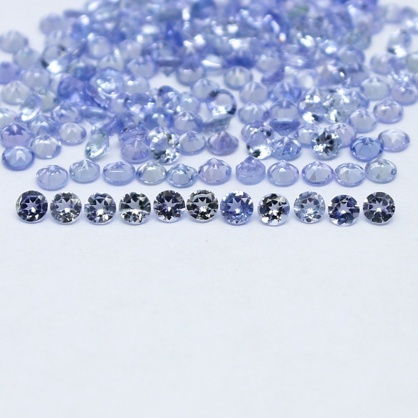 Natural Tanzanite Lot 2.25x2.25 MM Round Shape Faceted Gemstone lot Tanzanite gemstone for eternity rings melee for gemstone projects