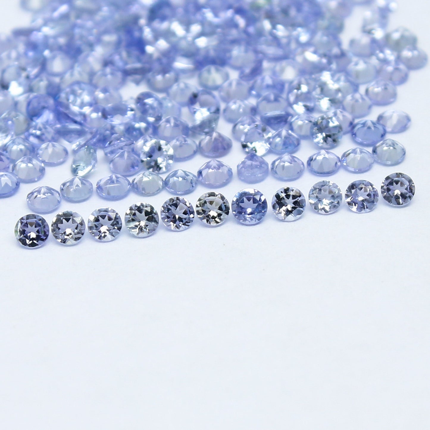 Natural Tanzanite Lot 2.25x2.25 MM Round Shape Faceted Gemstone lot Tanzanite gemstone for eternity rings melee for gemstone projects