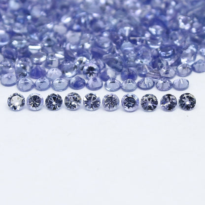 Natural Tanzanite Lot 2.5x2.5 MM Round Shape Faceted Gemstone lot