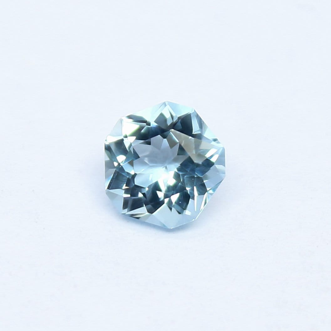 Natural Aquamarine 0.68 Carat 5.8x5.8 MM Fancy Shape Faceted Gemstone