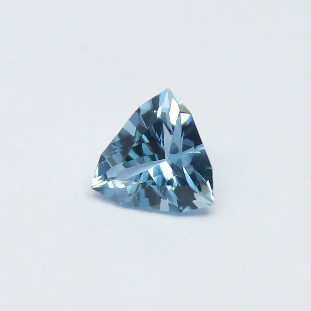 Natural Aquamarine 0.64 Carat 6.2x6.2 MM Trillion Shape Faceted Gemstone