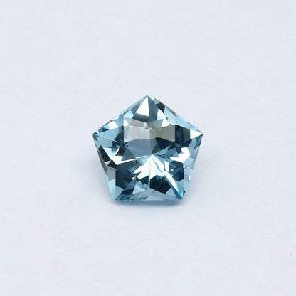 Natural Aquamarine 0.78 Carat 6.2x6.2 MM Pentagon Shape Fancy Cut Faceted Gemstone