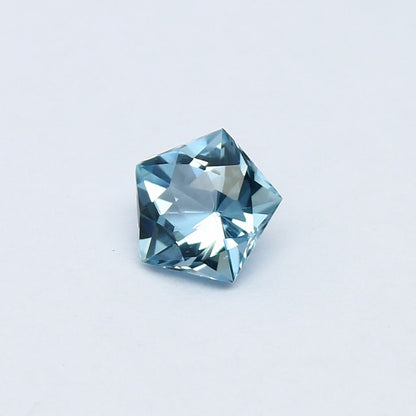 Natural Aquamarine 0.78 Carat 6.2x6.2 MM Pentagon Shape Fancy Cut Faceted Gemstone