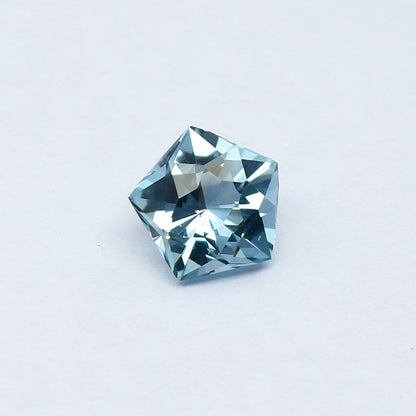 Natural Aquamarine 0.78 Carat 6.2x6.2 MM Pentagon Shape Fancy Cut Faceted Gemstone