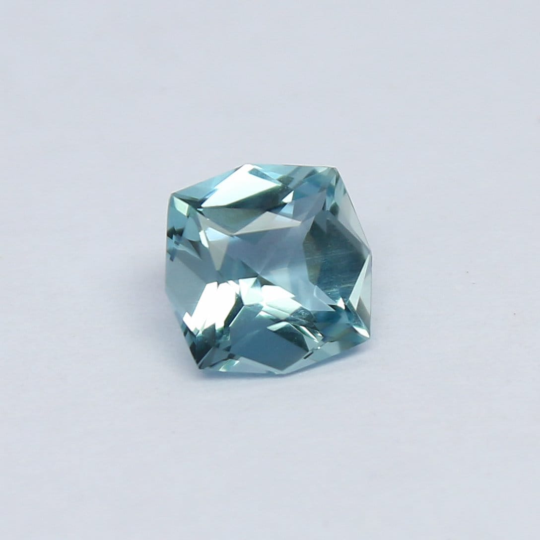 Natural Aquamarine 0.87 Carat 6.4x6.4 MM Fancy Shape Faceted Gemstone